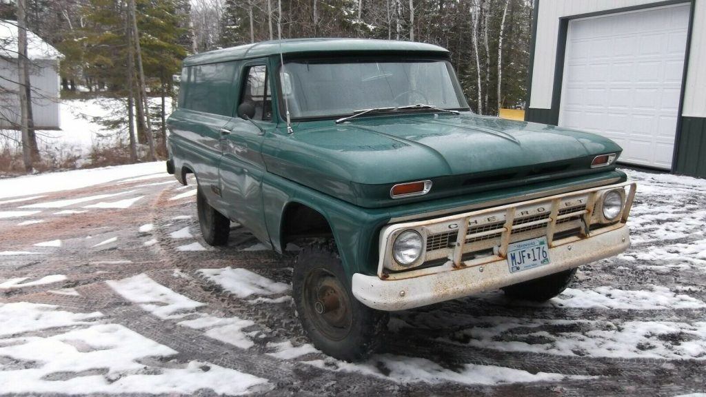 1966 Chevrolet Panel Truck V-8 4×4 [Barn Find]