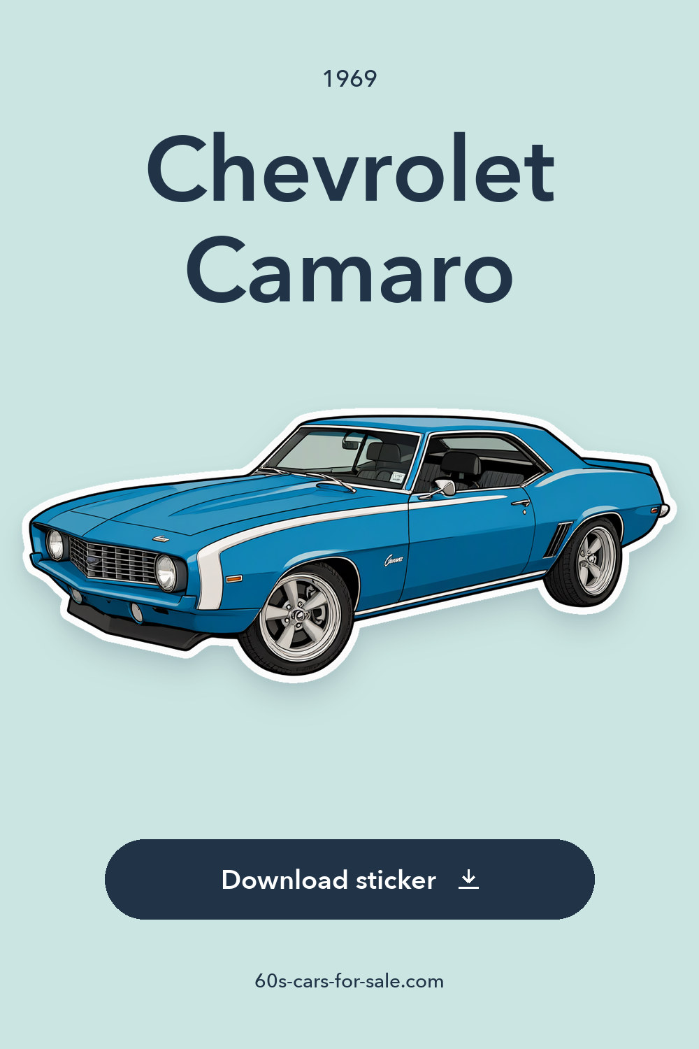 1969 Chevrolet Camaro sticker preview