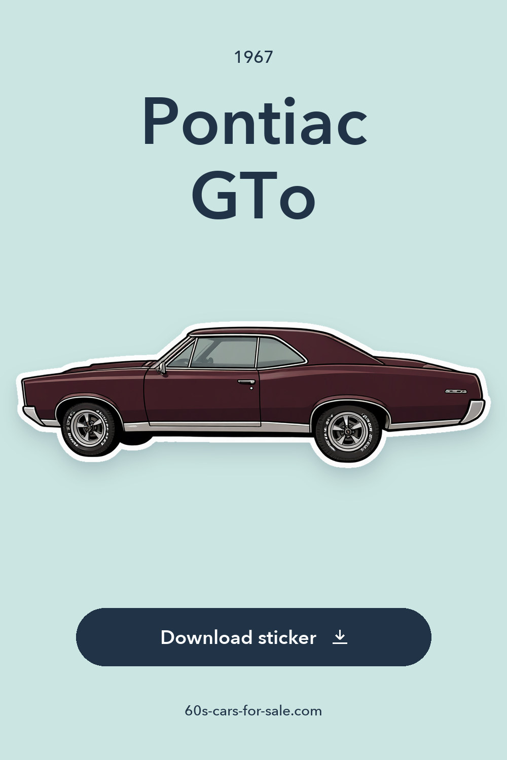 1967 Pontiac GTo sticker preview