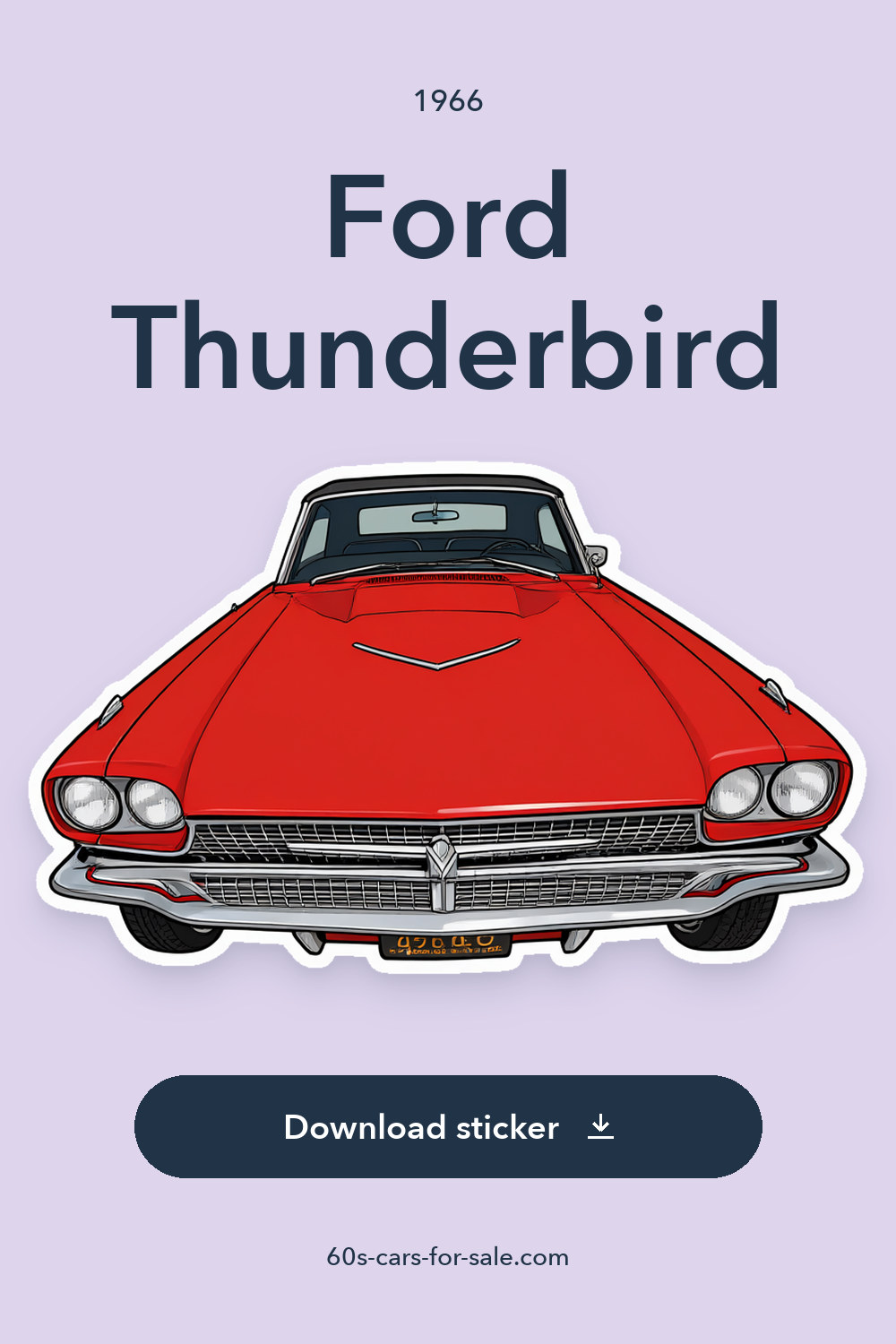 1966 Ford Thunderbird sticker preview