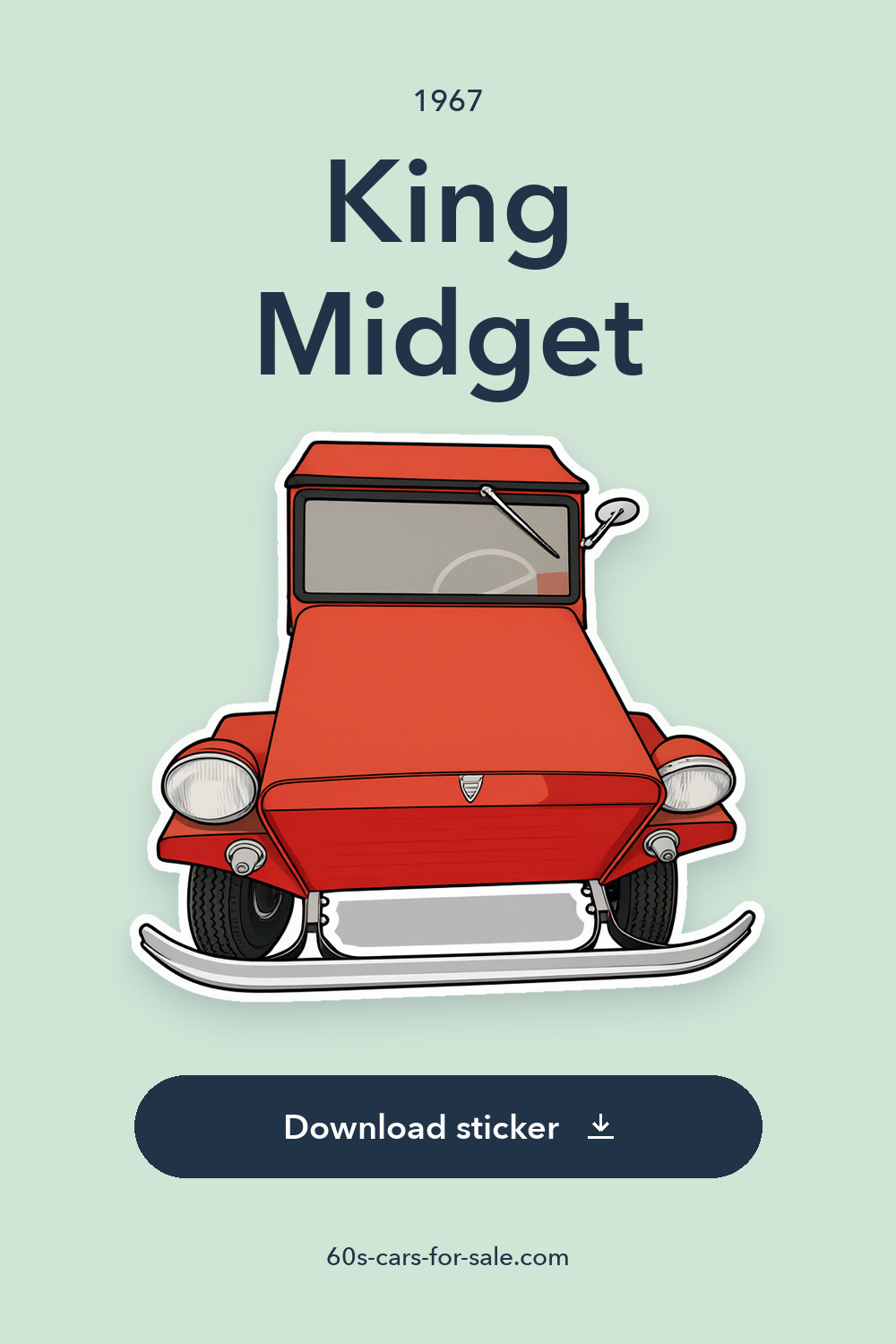 1967 King Midget sticker preview