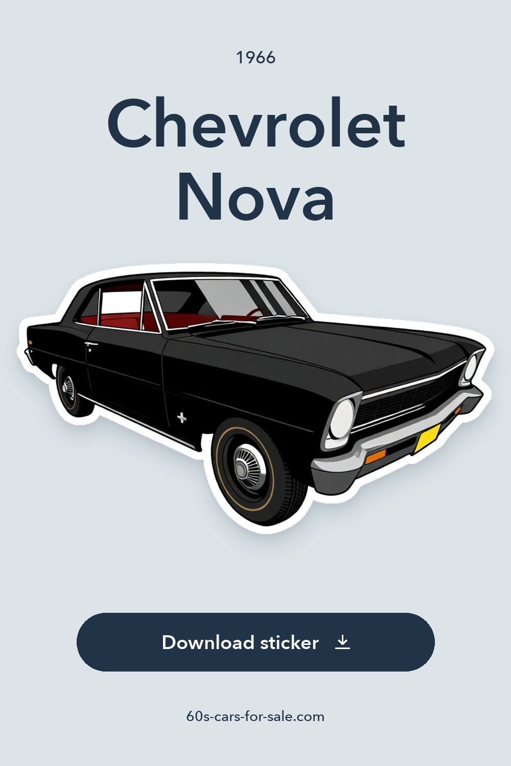 1966 Chevrolet Nova sticker preview